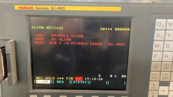 máy phay cnc báo lỗi Spindle Orientation Error