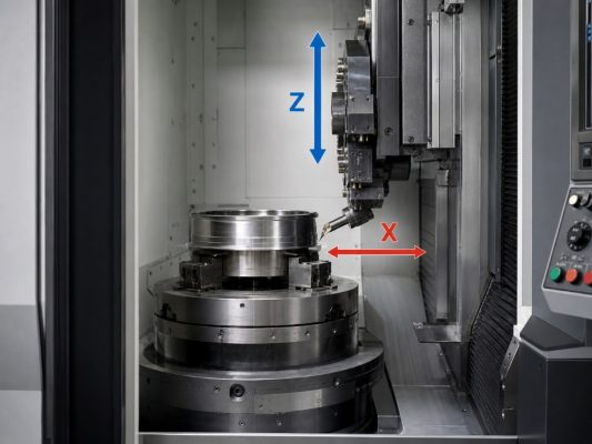 Hành Trình Trục X Và Hành Trình Trục Z Của Máy Tiện đứng Cnc