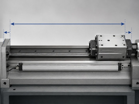 Chiều Dài đo Của Thước Quang Cần đáp ứng Hành Trình Thực Tế Của Trục Máy