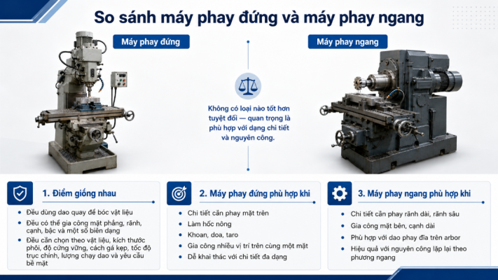So Sánh Máy Phay đứng Và Máy Phay Ngang