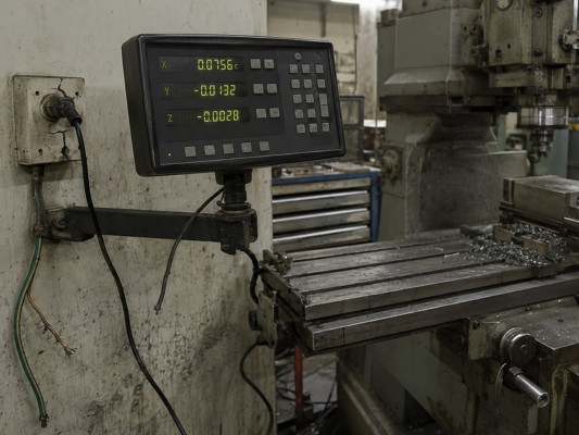 Thước Quang Bị Nhảy Số Do Tiếp địa Kém Hoặc Nguồn Cấp Không ổn định