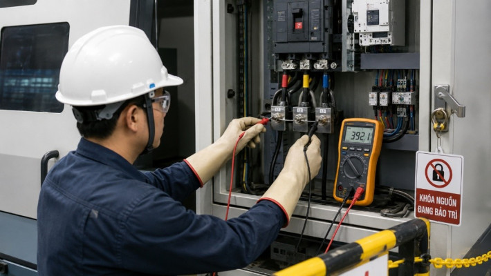 Kiểm Tra Nguồn điện Cấp Cho Máy