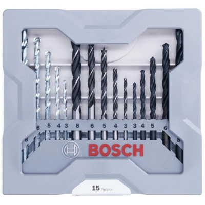 Bộ Mũi Bosch Gồm Ba Nhóm Mũi Khoan Gỗ, Kim Loại Và Bê Tông